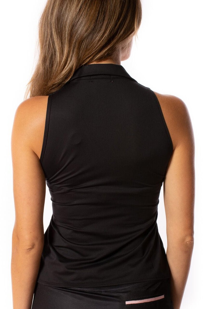売れ筋商品|||カールラガーフェルド カットソー トップス レディース Women's Sleeveless Polo Shirt Black カールラガーフェルド カットソー トップス レディース Women's