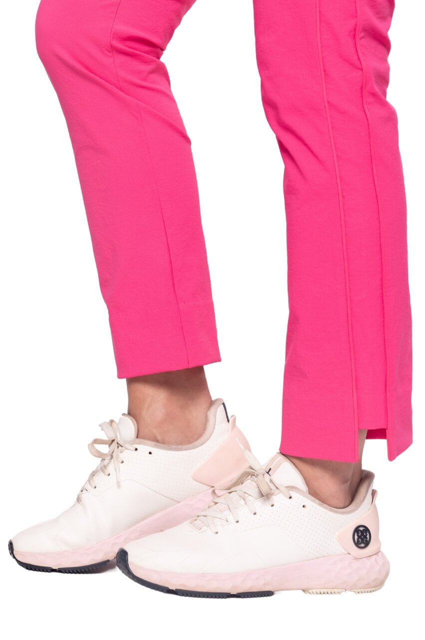 Golftini | Solid Hot Pink Pull-On Stretch Ankle Track Pant