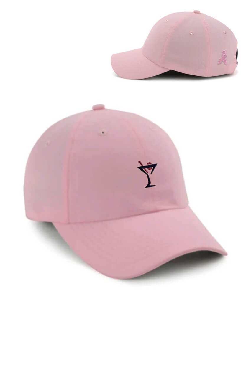 Breast Cancer Awareness Light Pink Performance Hat - GolftiniHats & Visors