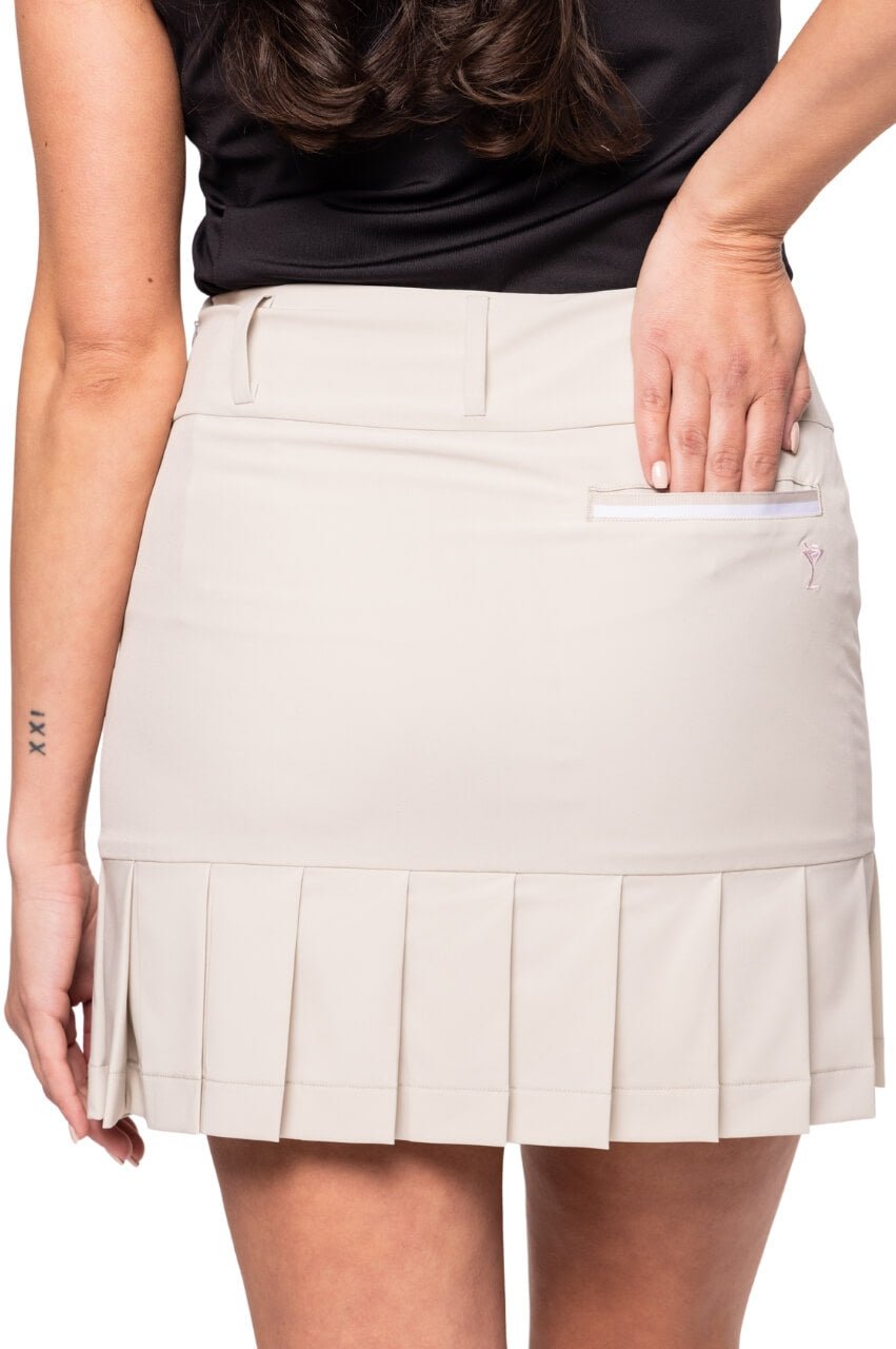【即完売モデル】adress pleats skirt brack ゴルフウェア Café Khaki Skort With Pleated Hem - Golftini