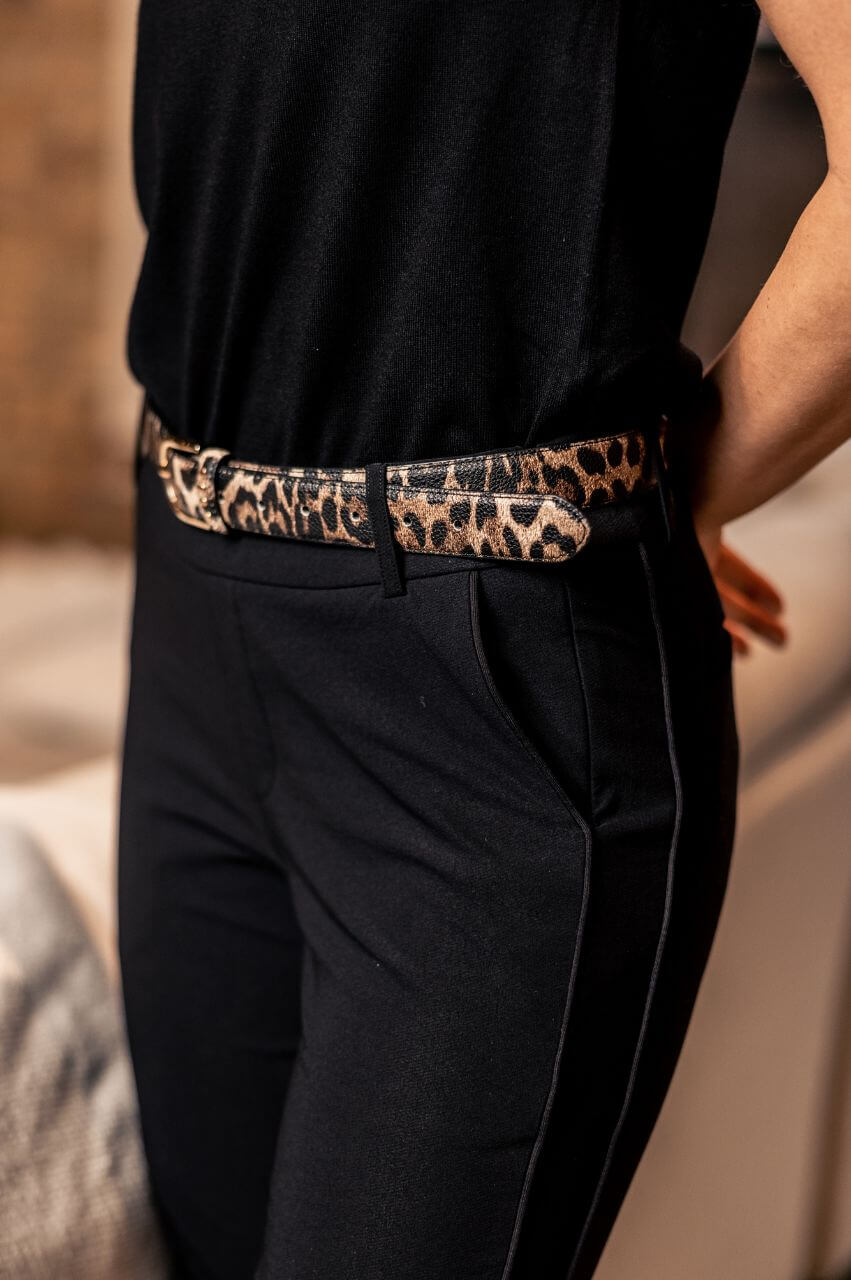 Leopard Leather Belt - GolftiniAccessories