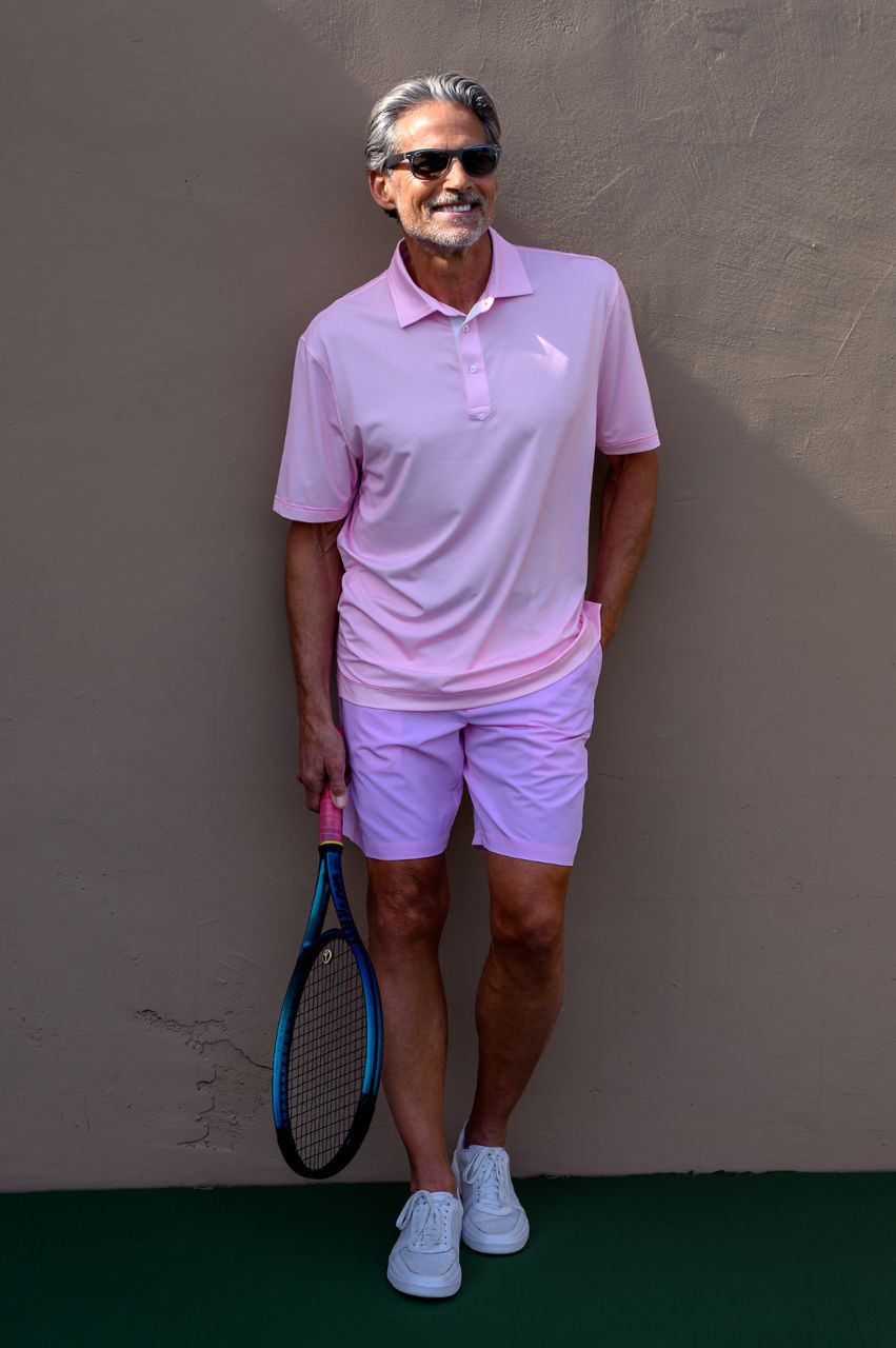 Men's Light Pink Performance Short - GolftiniShorts