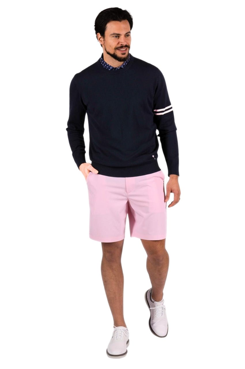 Relaxed Boyfriend Fit Crew Neck Sweater in Pink main image 1