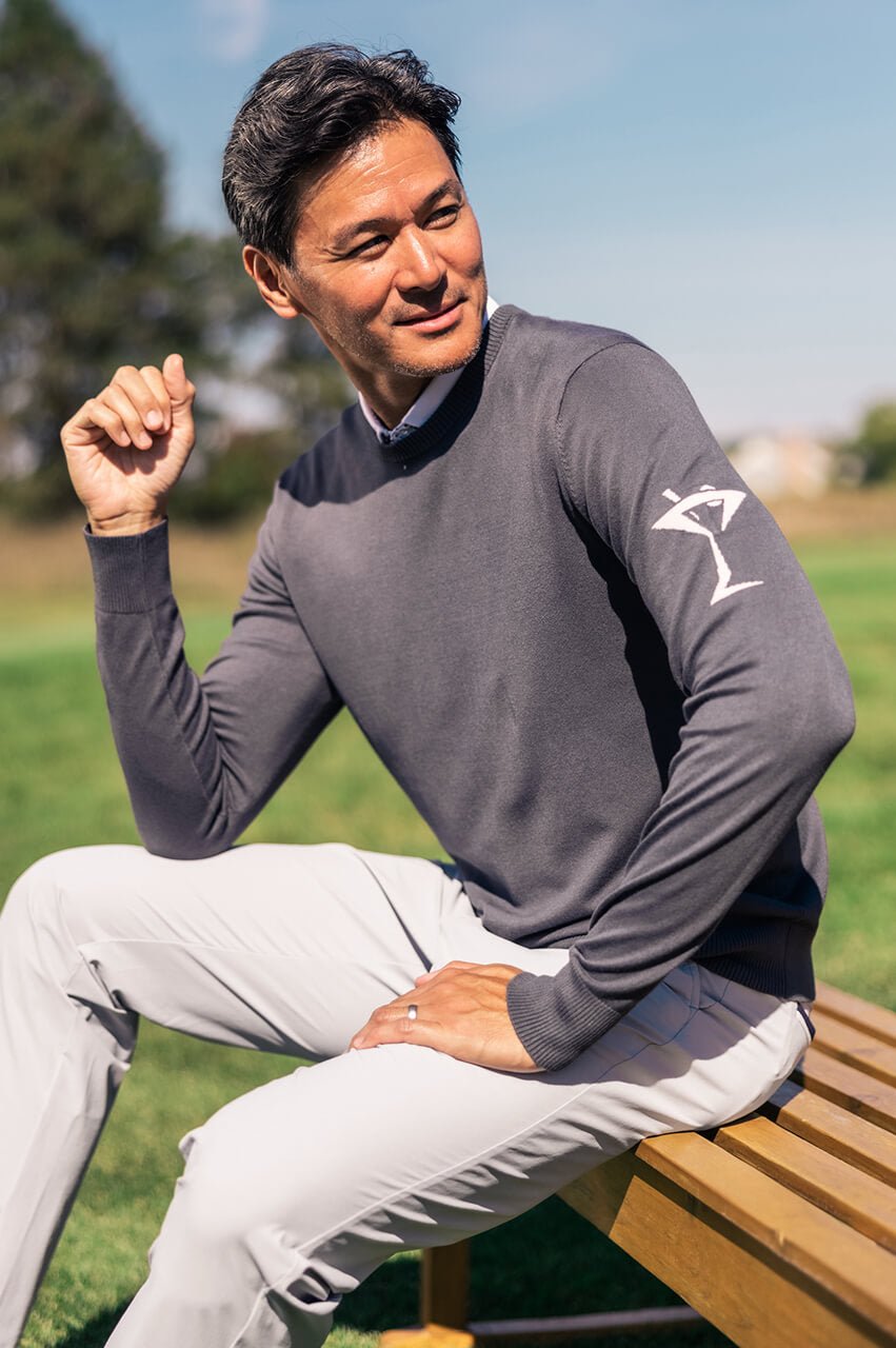 Golftini | Men's Slate Martini Crewneck Sweater