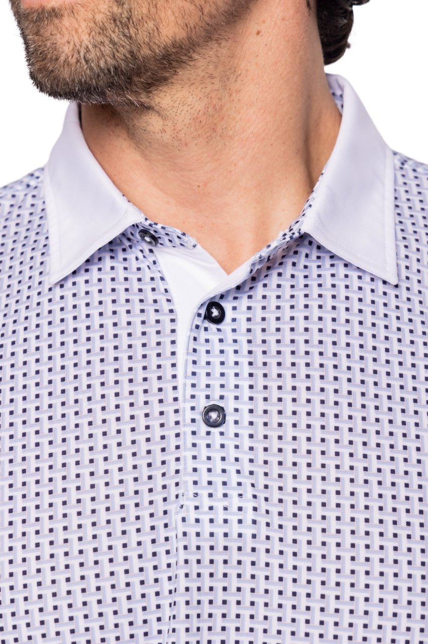 Men's Stretch Pique Printed Polo | Men's Golf Polo by Golftini