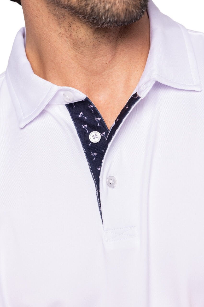Men's White Sport Polo for Golf M Men's White Sport Polo for Golf M