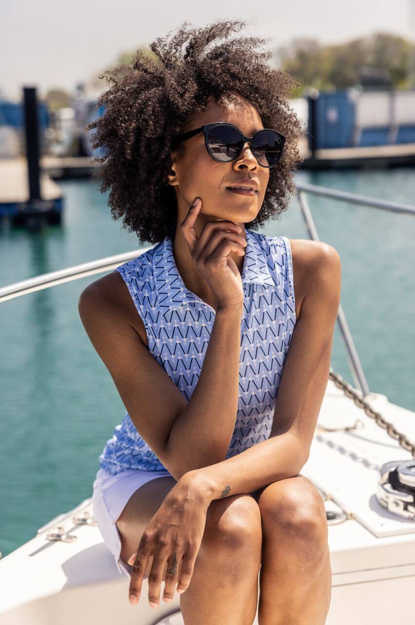 Nauti & Nice Sleeveless Cool Girl Polo - GolftiniTops