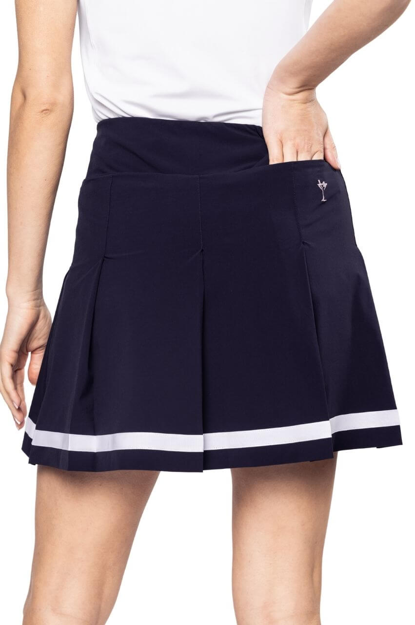 Navy Be An Athlete Pleated Skort - GolftiniSkorts