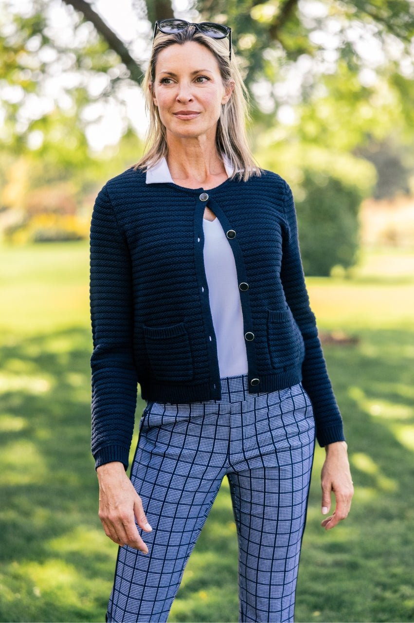 Navy Cardigan Sweater - GolftiniSweaters