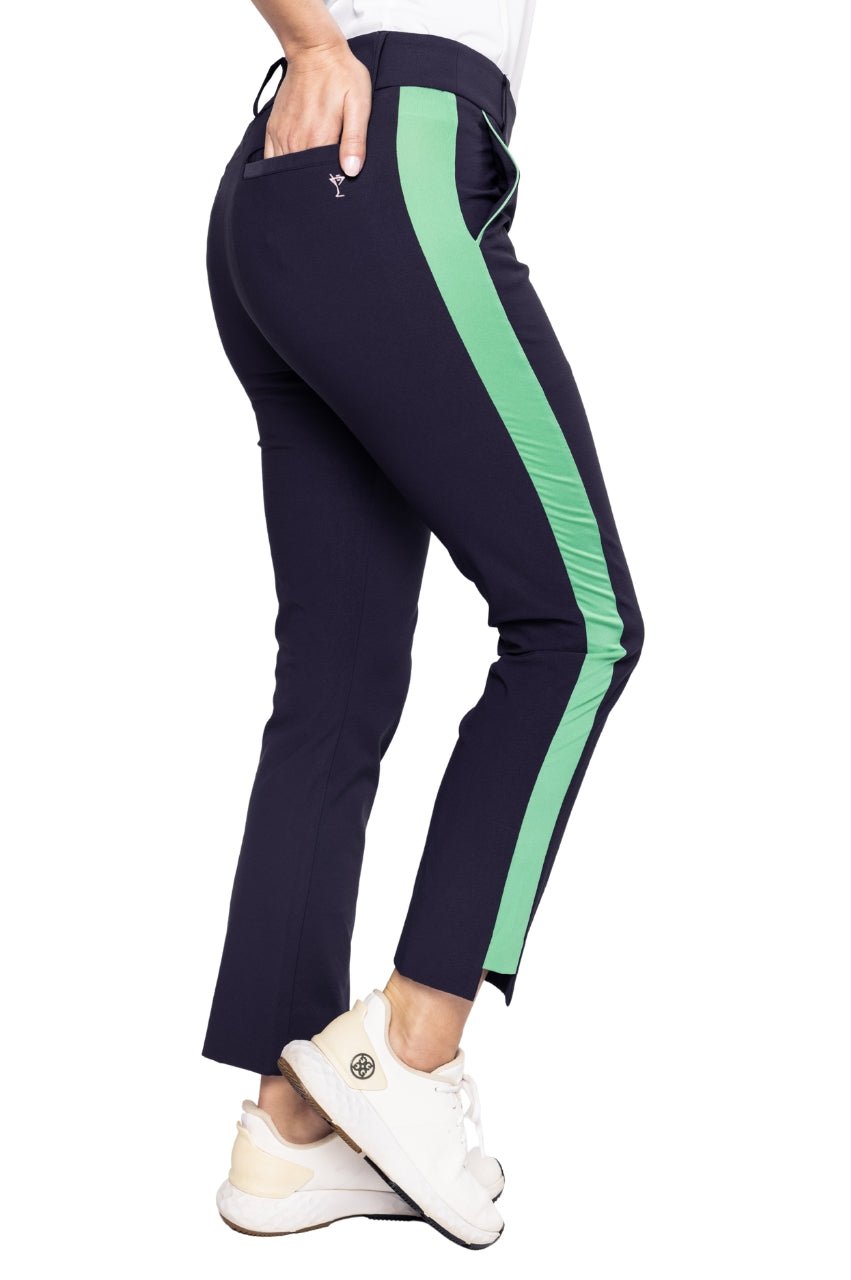 Navy/Kelly Green Stretch Ankle Pant - GolftiniPant