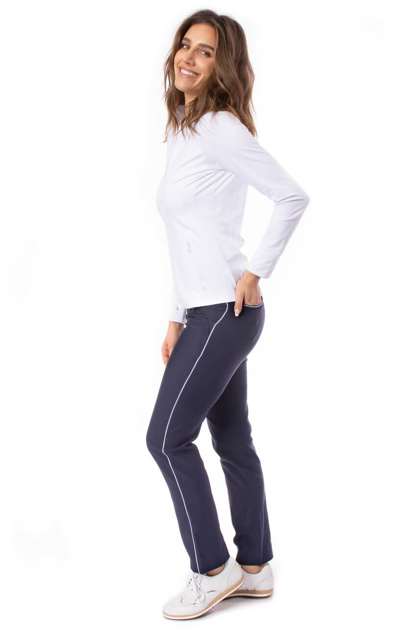 Navy/White Trophy Pull - On Pant - GolftiniPant