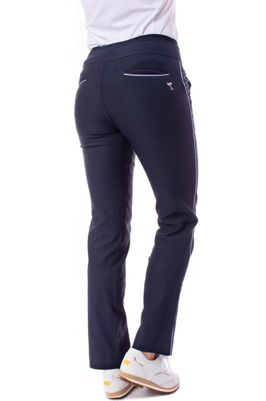 Navy/White Trophy Pull - On Pant - GolftiniPant