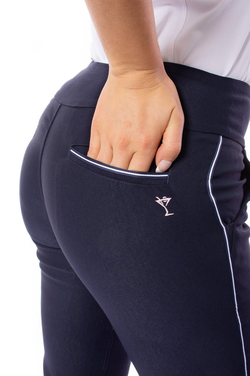 Navy/White Trophy Pull - On Pant - GolftiniPant