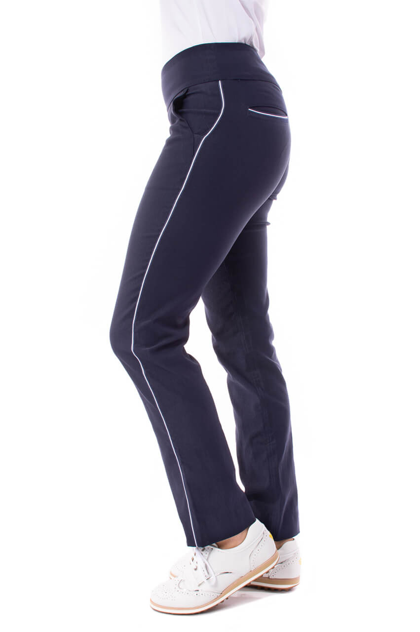 Navy/White Trophy Pull - On Pant - GolftiniPant