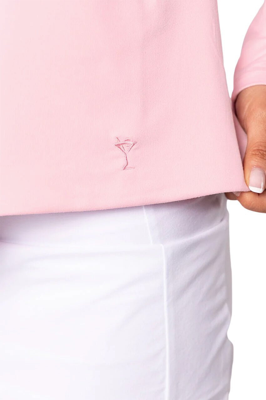 Rose Pink Long Sleeve Lisa Sport Polo - GolftiniTops