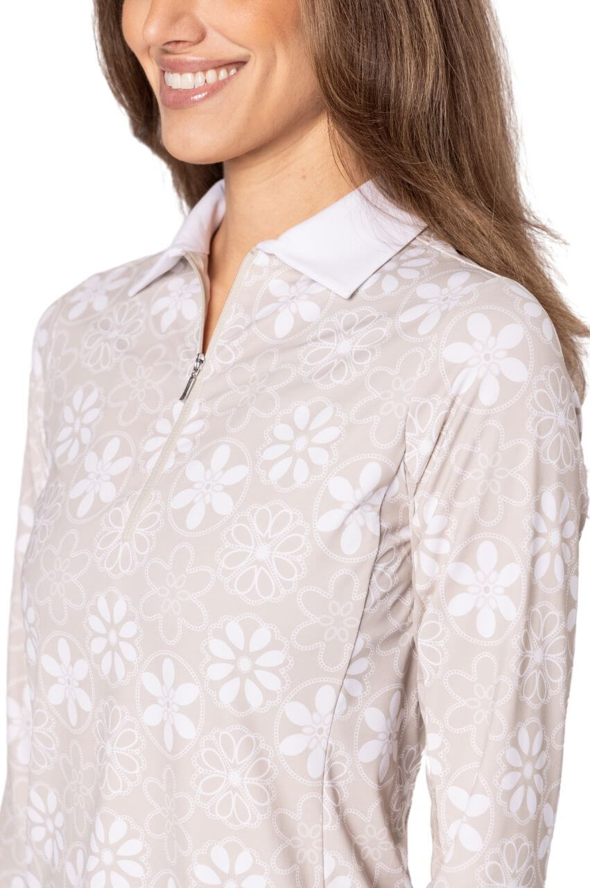 Sand Bar Long Sleeve Cool Girl Polo - GolftiniTops