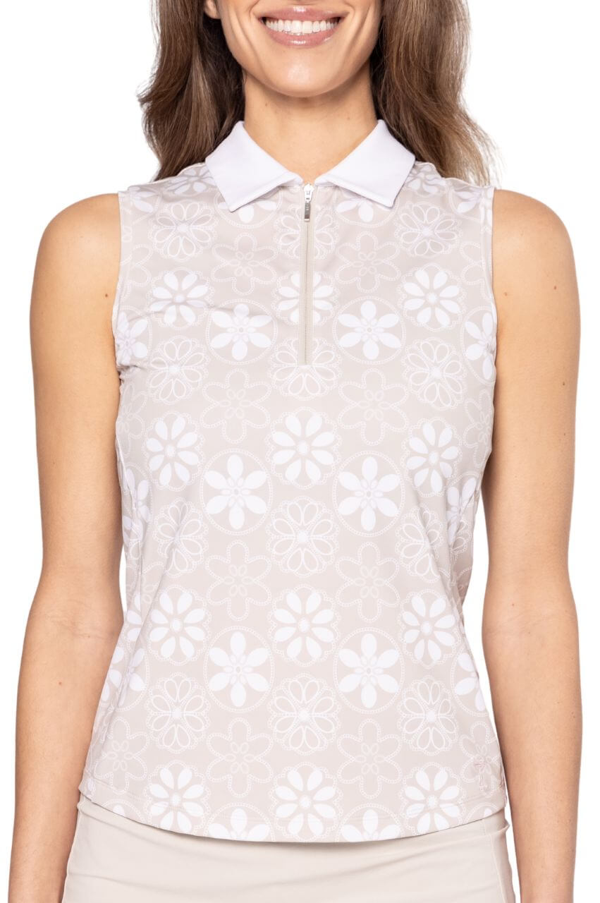 Sand Bar Sleeveless Cool Girl Polo - GolftiniTops