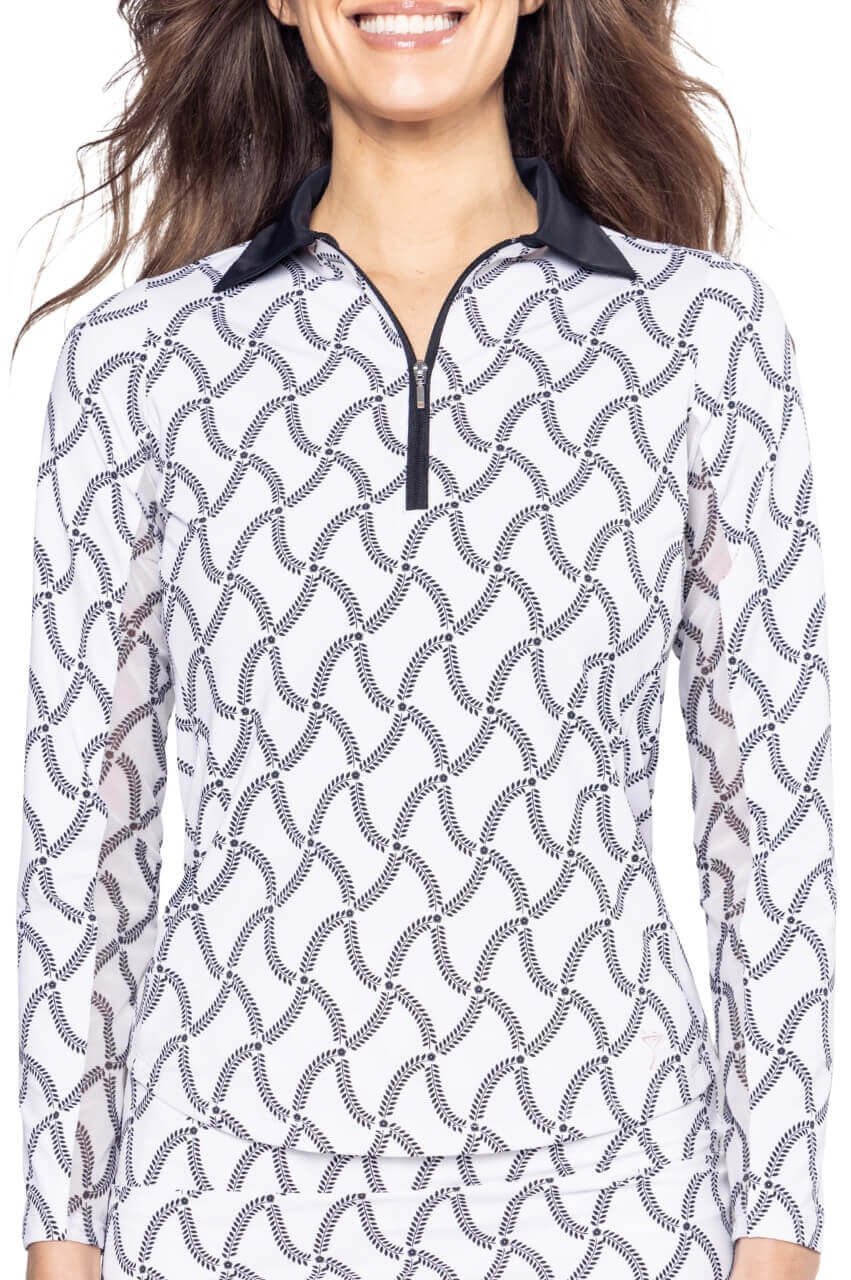 Simply Elegant Long Sleeve Cool Girl Polo - GolftiniTops