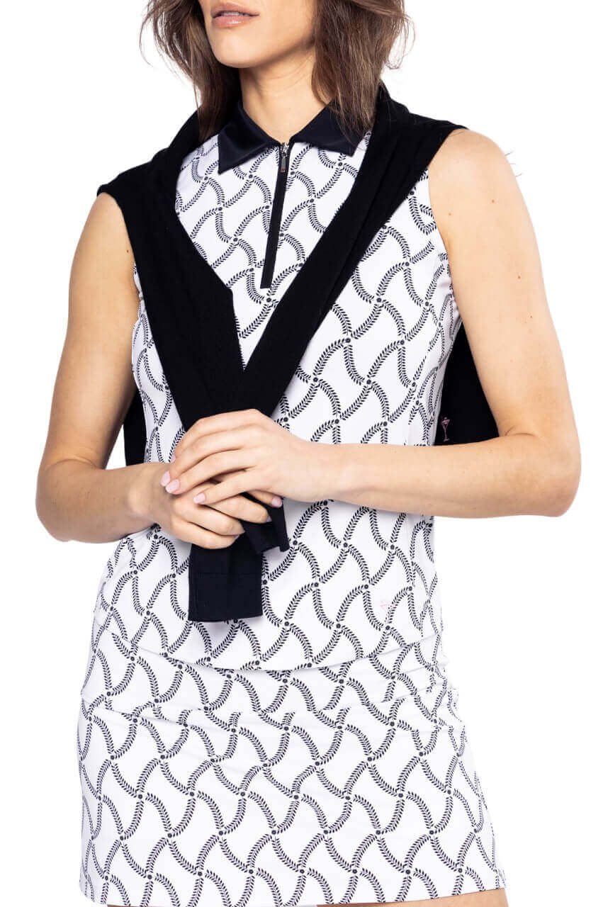 Simply Elegant Sleeveless Cool Girl Polo - GolftiniTops