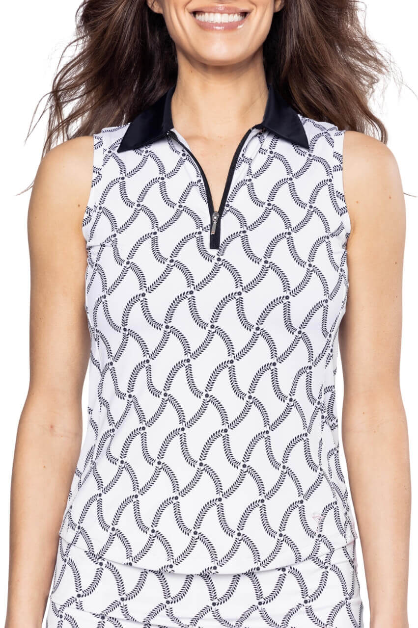 Simply Elegant Sleeveless Cool Girl Polo - GolftiniTops