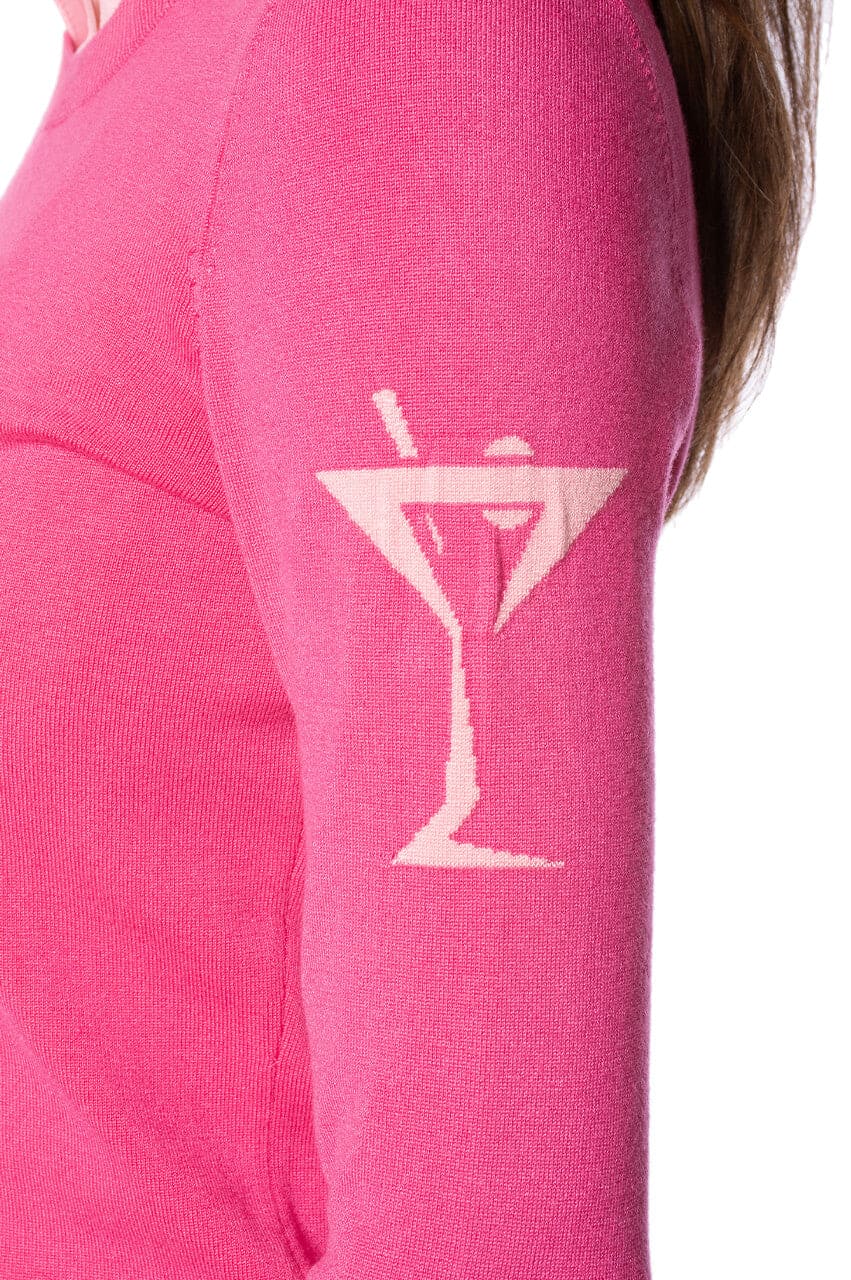 Hot Pink Martini Crewneck Sweater