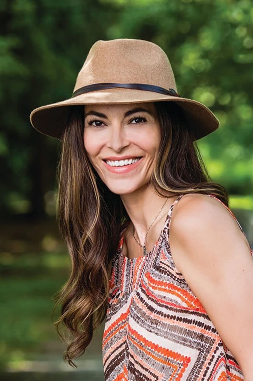 Golftini Wallaroo Aspen Camel Fedora Women s Golf Hat
