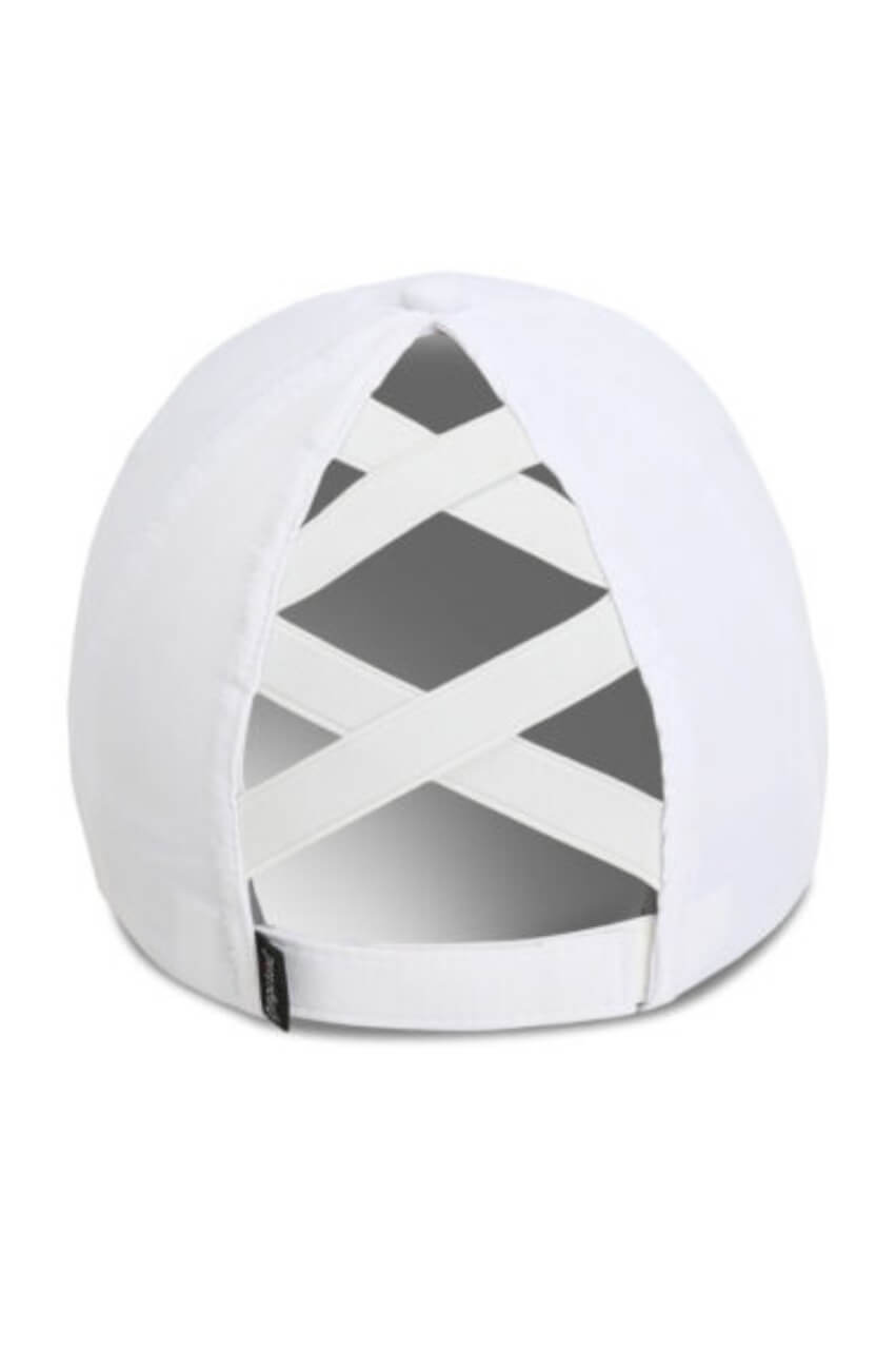 White Small Fit Ponytail Hat - GolftiniHats & Visors