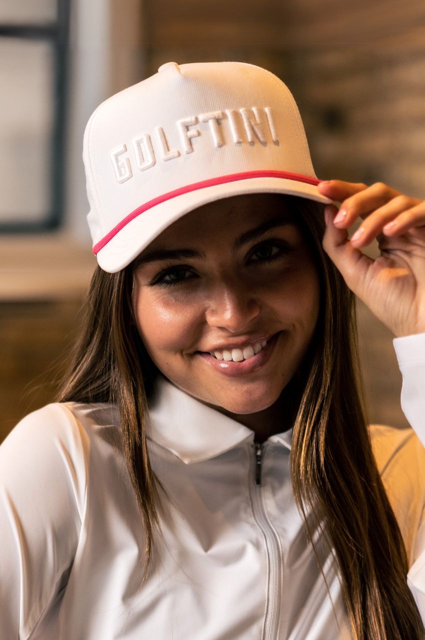 White Small Fit Rope Hat - GolftiniHats & Visors