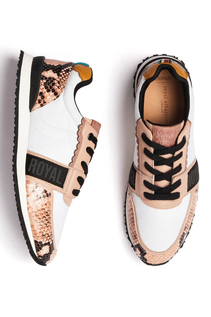 Women's Royal Albartross Golf Shoes | The Strider Luxe Nude Snake - GolftiniGolf Shoes
