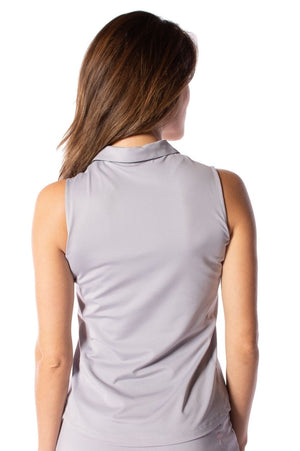 Sleeveless Womens golf Top in Silver