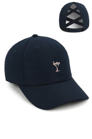 Women's Navy Small Fit Ponytail Hat