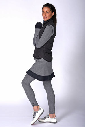 Women's Reversible Wind Vest - Black / Light Blue
