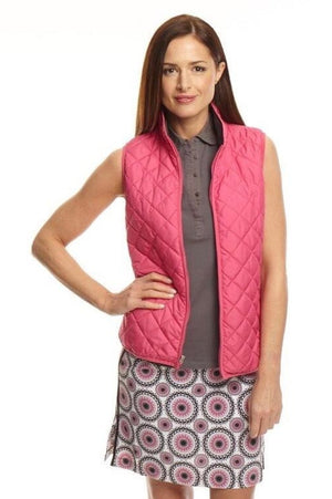 Women's Reversible Wind Vest - Hot Pink / Grey