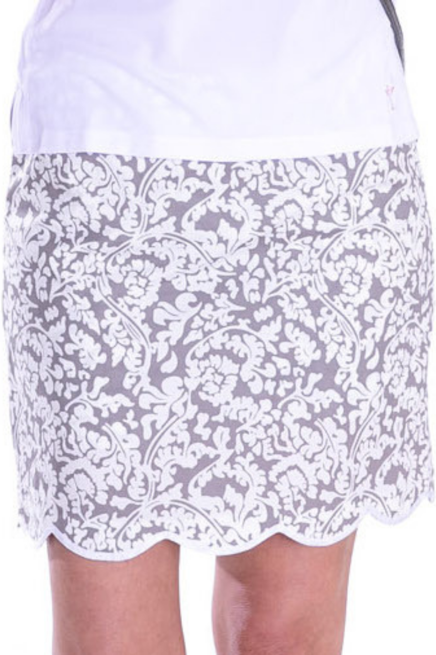 Iconic Grey Stretch Cotton Skort | Dreamer | Available in 2 Lengths