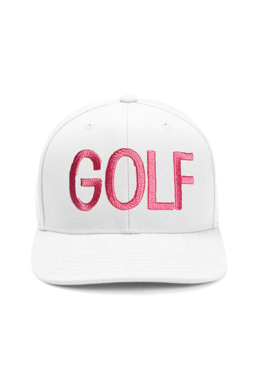 White GOLF Snapback Hat