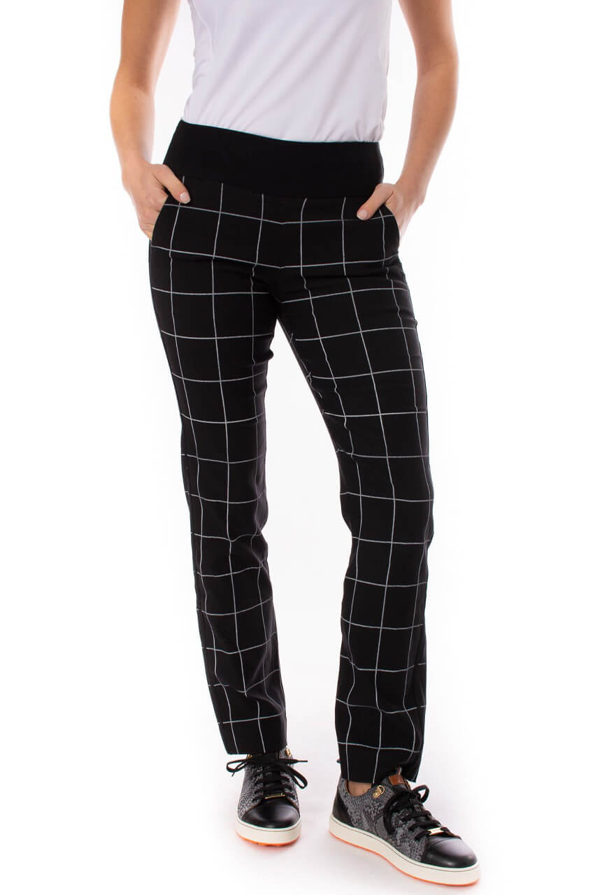 Black/White Trophy Pull-On Pant