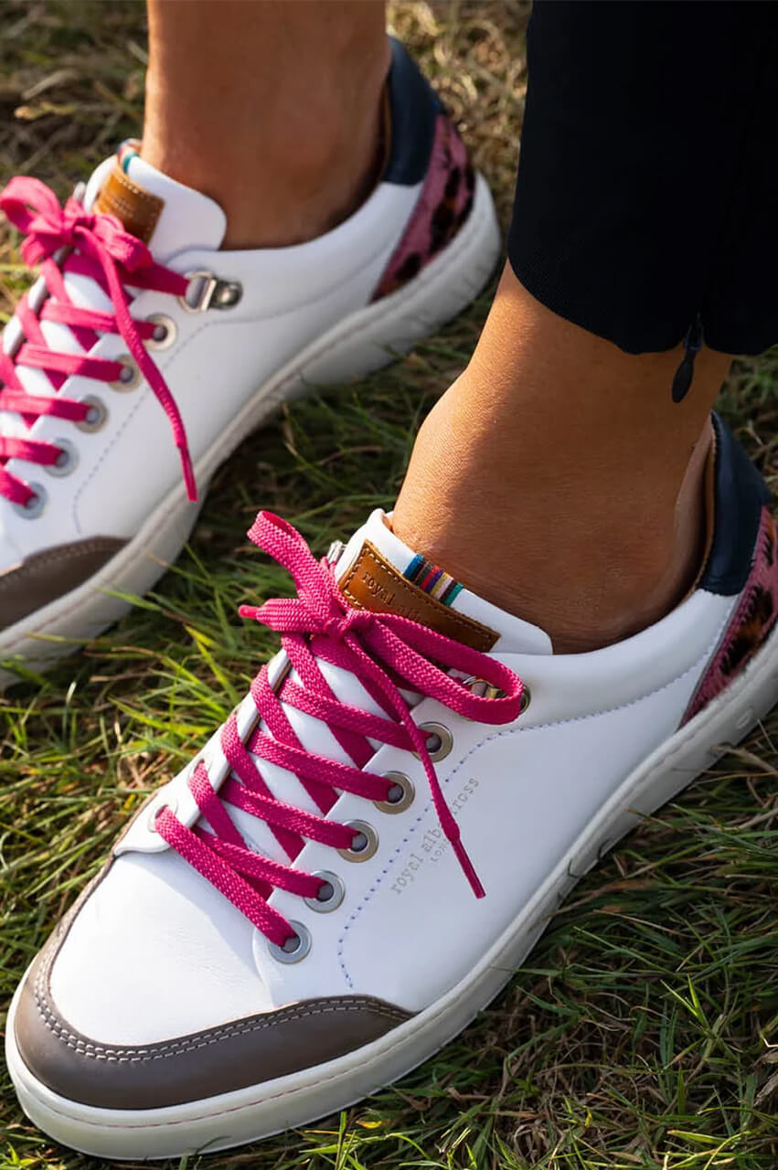 Women's Royal Albartross Golf Shoes | The Fieldfox Pink Leopard