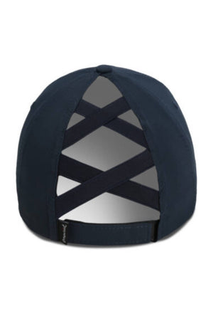 Women's Navy Small Fit Ponytail Hat