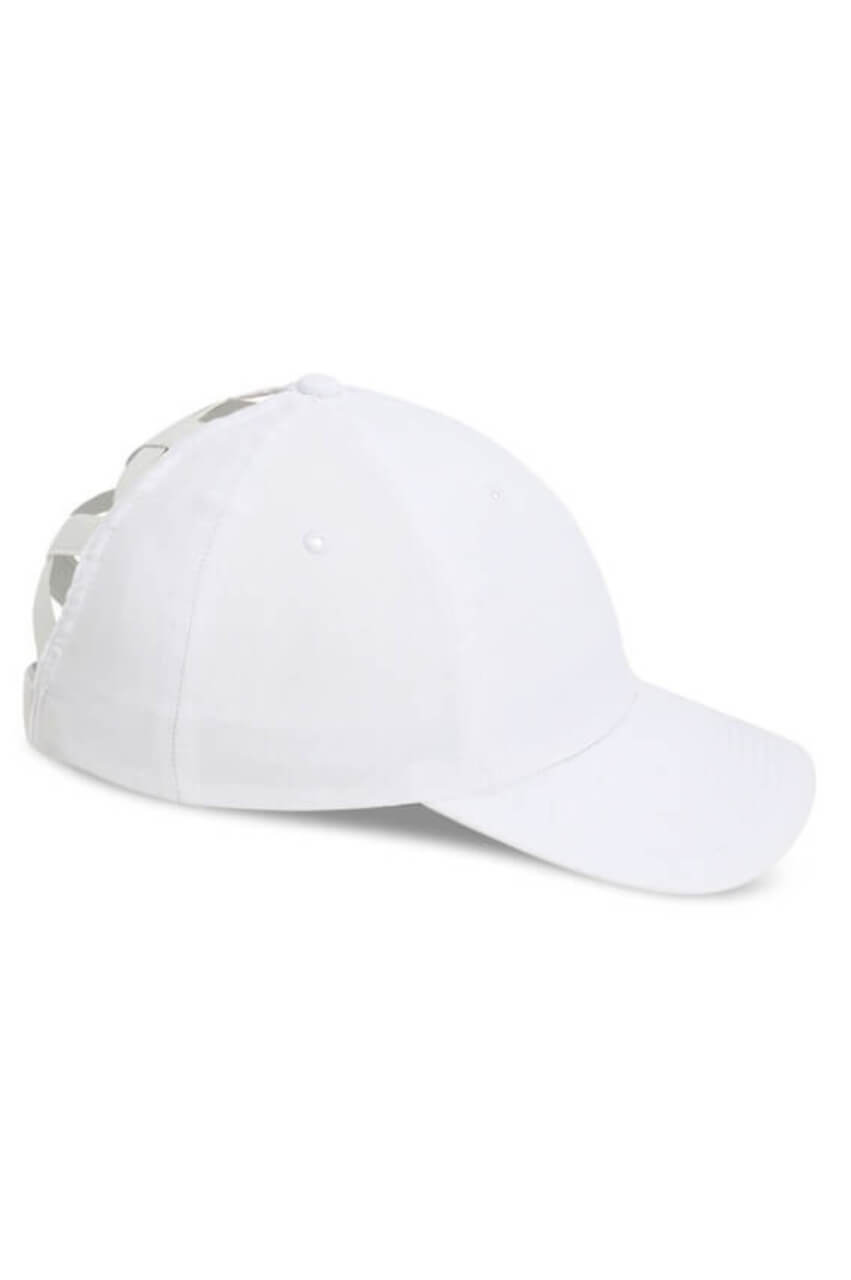 Women's White Small Fit Ponytail Hat