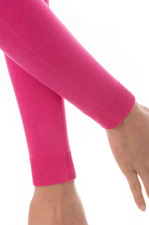Hot Pink Stretch V-Neck Sweater