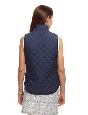 Women's Reversible Wind Vest - Navy / White