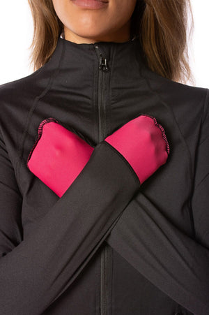 Black/Hot Pink Double-Zip Sport Jacket