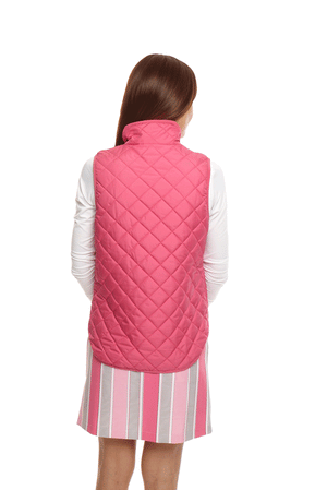 Women's Reversible Wind Vest - Hot Pink / Grey