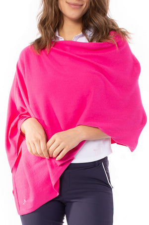 Hot Pink Cotton Cashmere Poncho