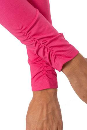 Hot Pink Long Sleeve Zip Polo