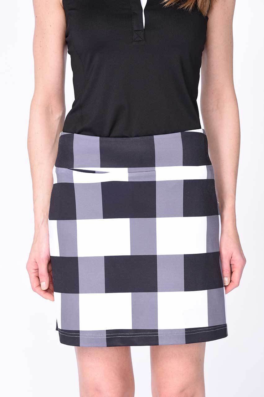 Plaid Pull-On Stretch Skort | Manhattan