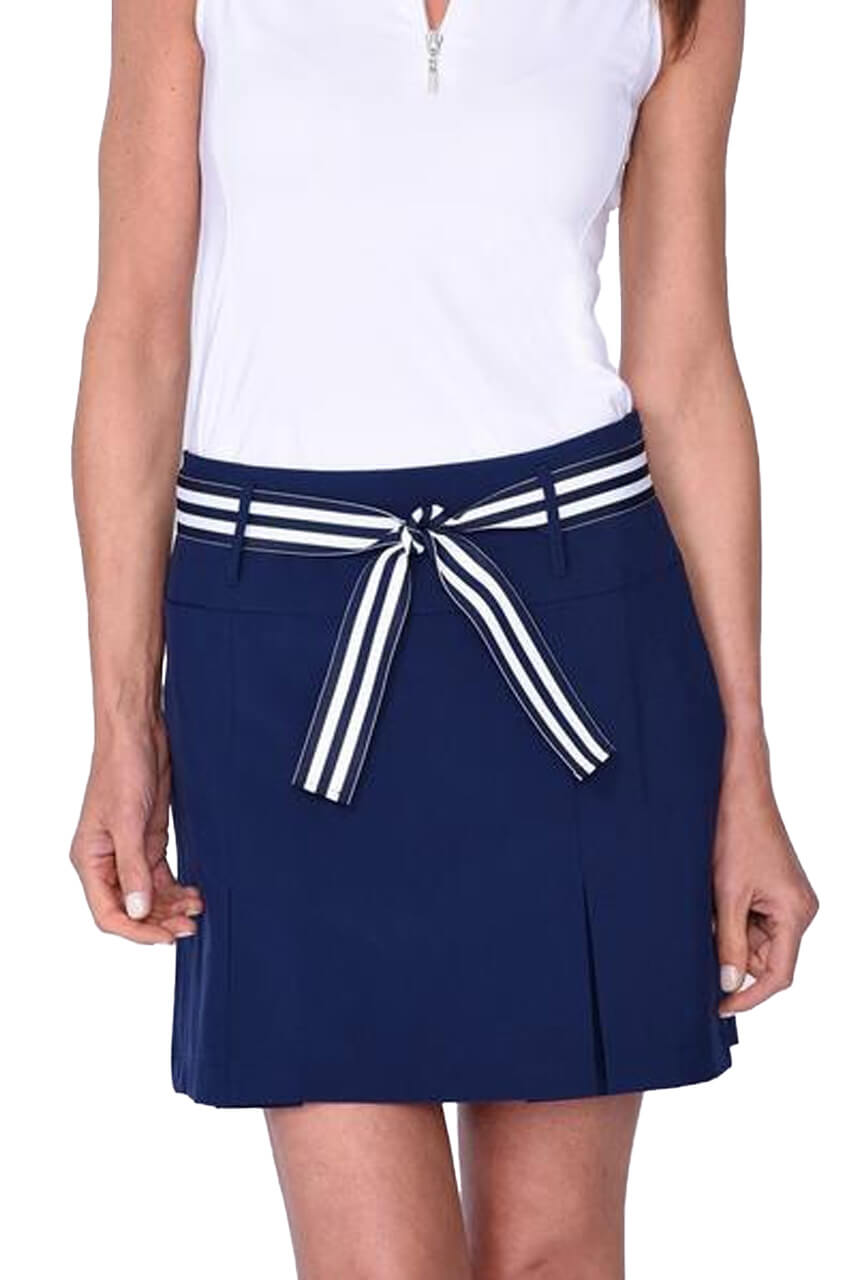 Navy Pleat Performance Stretch Skort 18" | Eagle