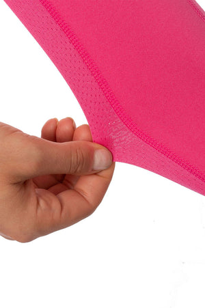 Hot Pink Contrast Quarter Zip Pullover