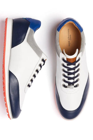 Men's Royal Albartross Golf Shoes | The Richmond White/Navy