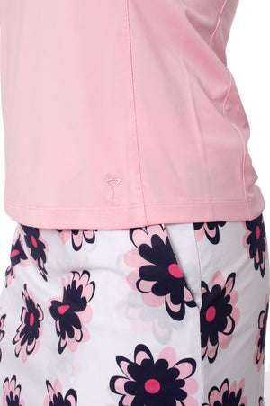 Cute Martini Womens Sleeveless Golf Polo with matching floral print skort